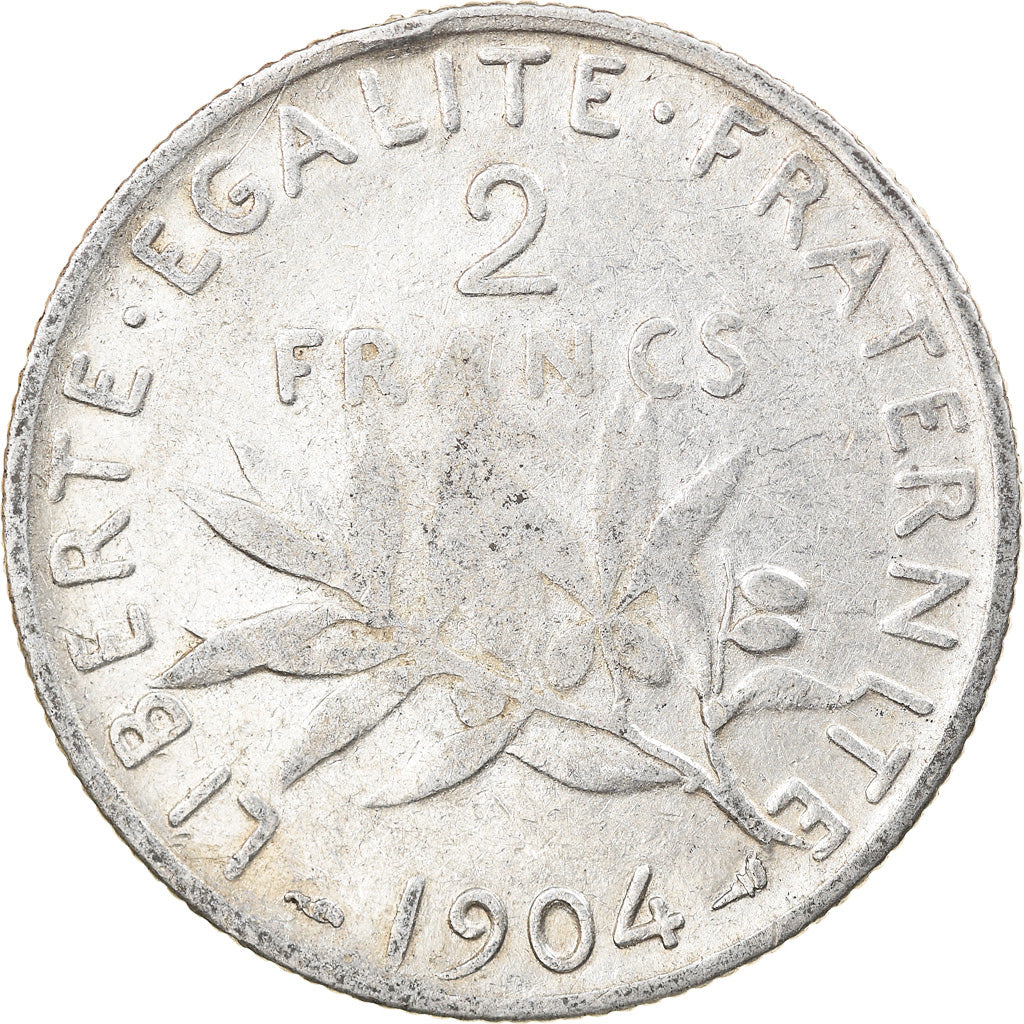 Coin, France, Semeuse, 2 Francs, 1904, Paris, VF(30-35), Silver, KM:845.1