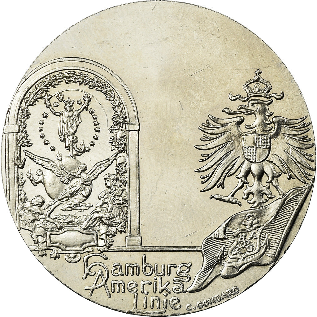 France, Medal, Les Grands Transatlantiques, Deutschland, 1900, MS(63)