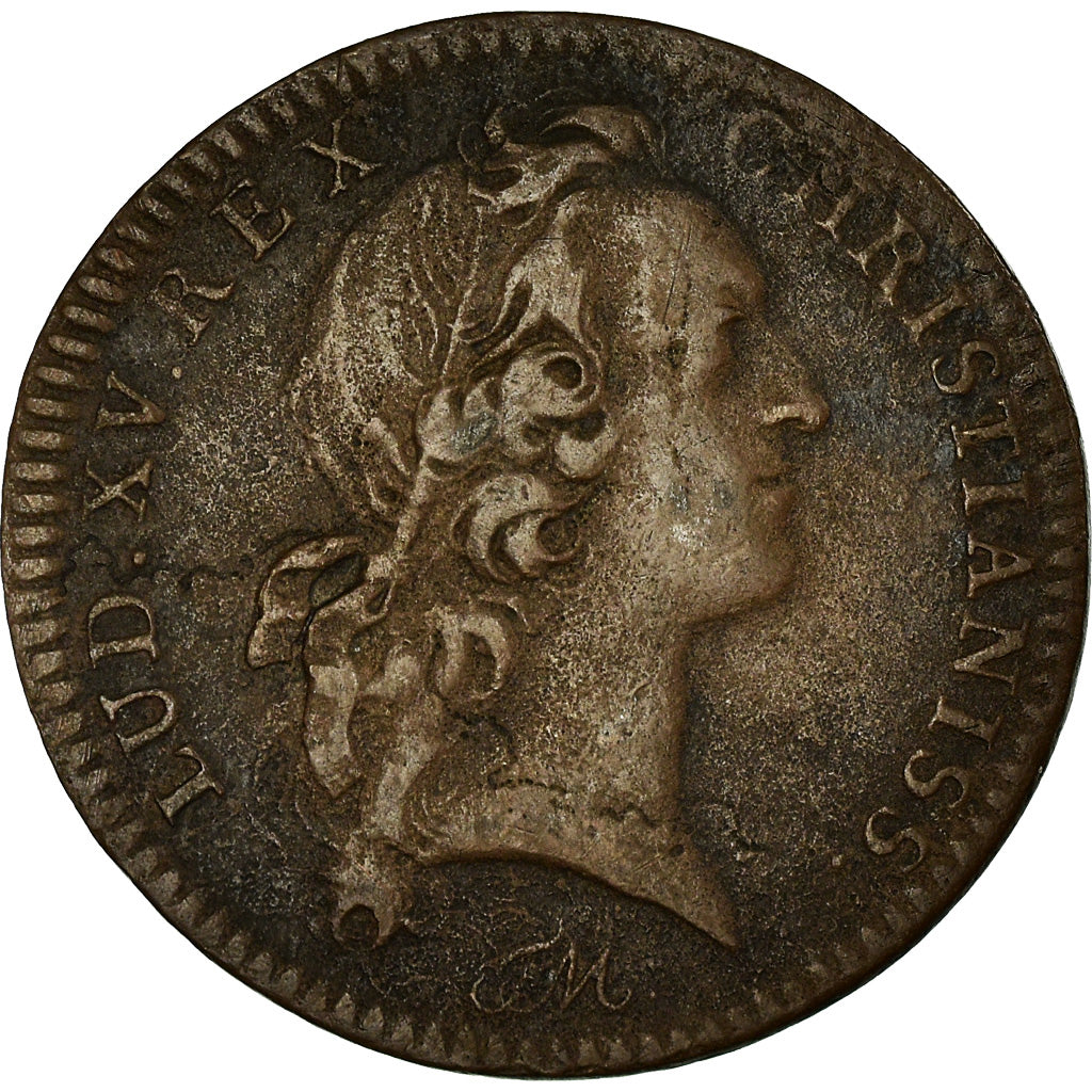 France, Jeton, Louis XV, Chambre aux Deniers, History, 1744, TB, Bronze