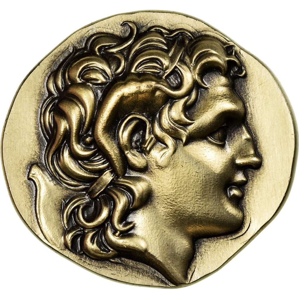 France, Medal, Reproduction Tétradrachme de Lysimaque, History, MS(63), Silver