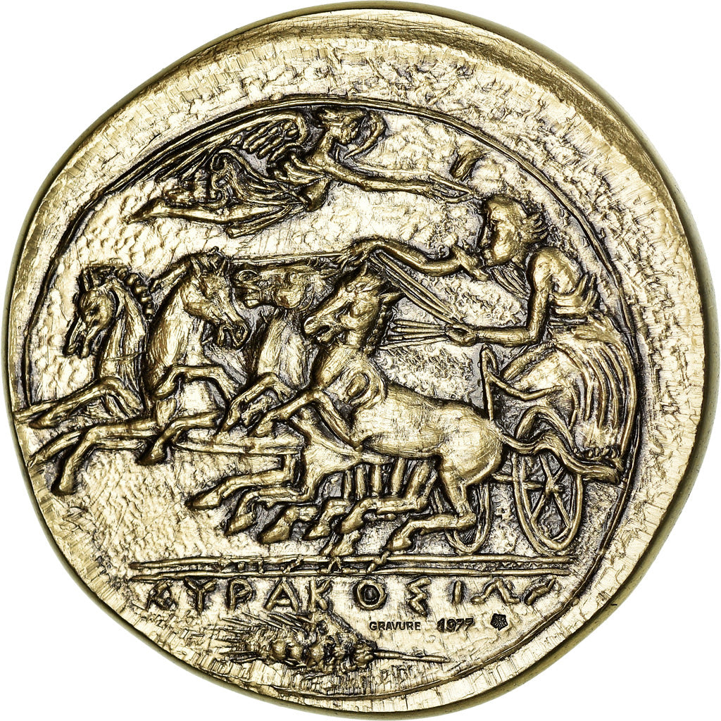France, Medal, Sicile, Reproduction du Tétradrachme de Syracuse, History