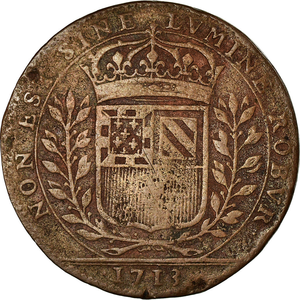 France, Token, Maires de Dijon, Nicolas Labotte, History, 1713, VF(20-25)