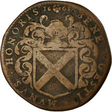 Francia, Token, Echevins et Maires de Nantes, Jean Poullain, 1661, MB, Rame