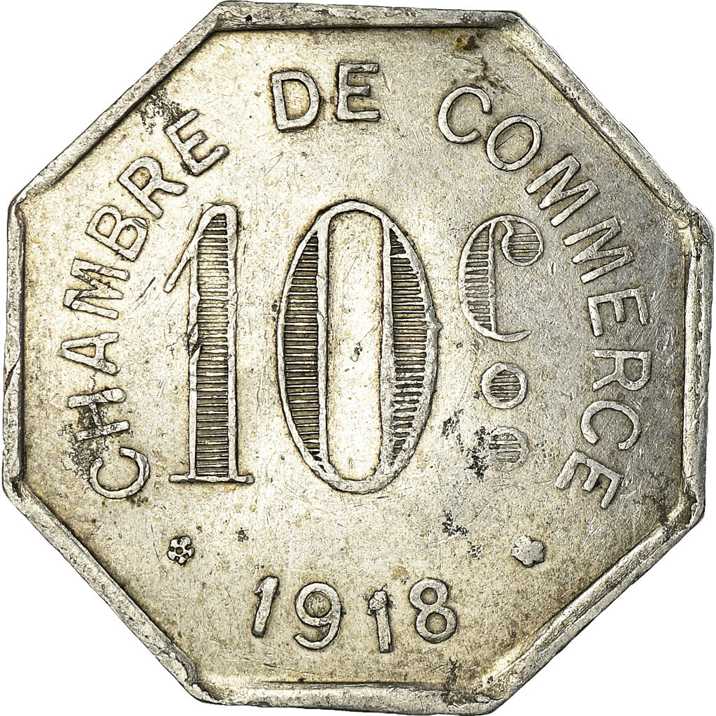 Münze, Frankreich, Chambre de Commerce de Rouen, Rouen, 10 Centimes, 1918, SS+