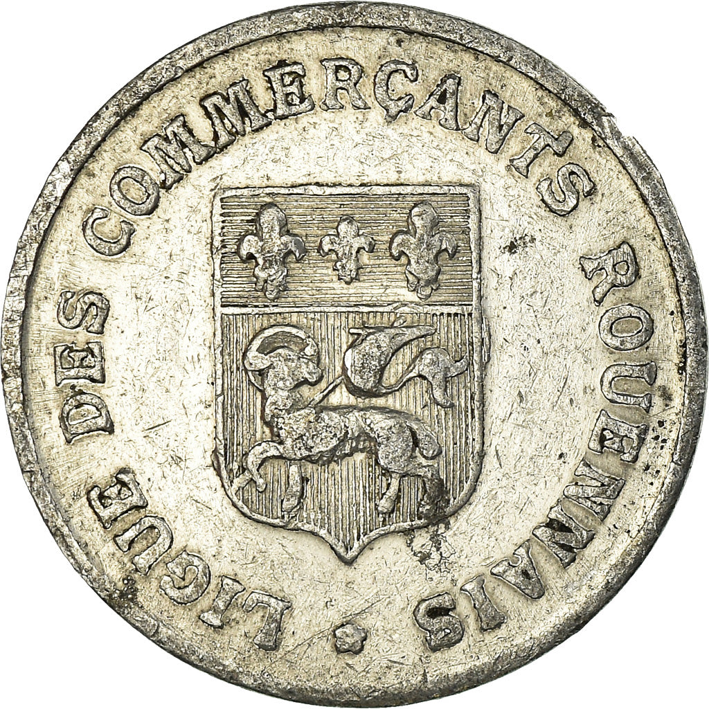 Coin, France, Rouen, 10 Centimes, 1920, EF(40-45), Aluminium, Elie:15.2