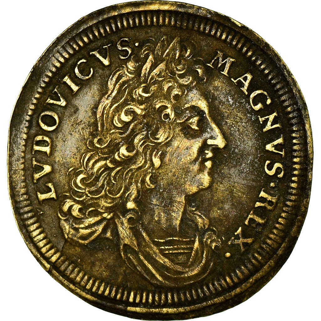 France, Token, Louis XIV, Nuremberg, Cornélius Lauffers, History, VF(30-35)