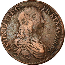France, Token, Louis XIV Le Grand, History, 1653, VF(20-25), Copper