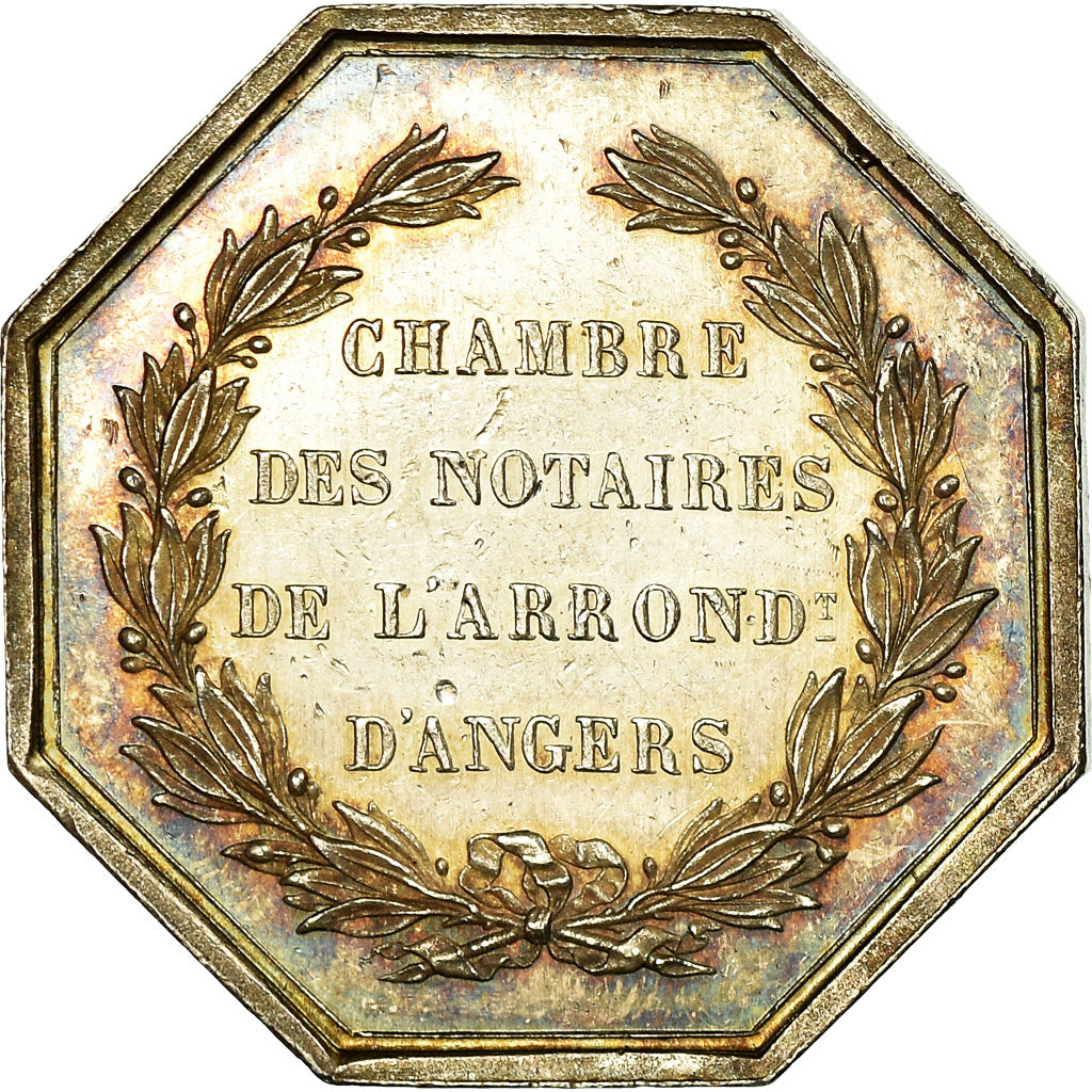 France, Token, Notaires de l'Arrondissement d'Angers, Pacot, AU(55-58), Silver