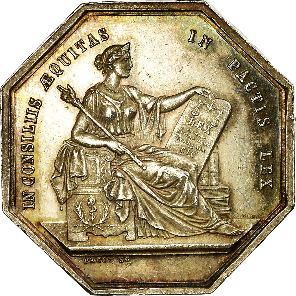 France, Token, Notaires de l'Arrondissement d'Angers, Pacot, AU(55-58), Silver