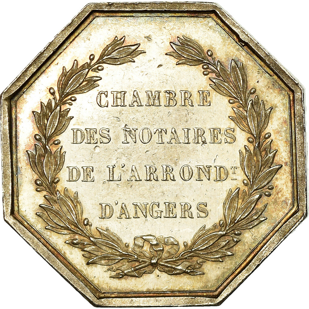 France, Token, Notaires de l'Arrondissement d'Angers, Pacot, AU(55-58), Silver