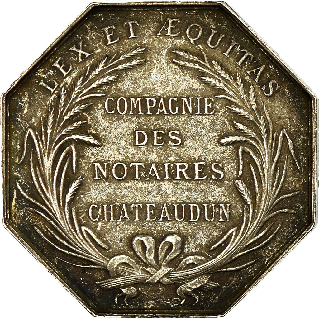 France, Jeton, Notaires de l'Arrondissement de Châteaudun, SUP, Argent