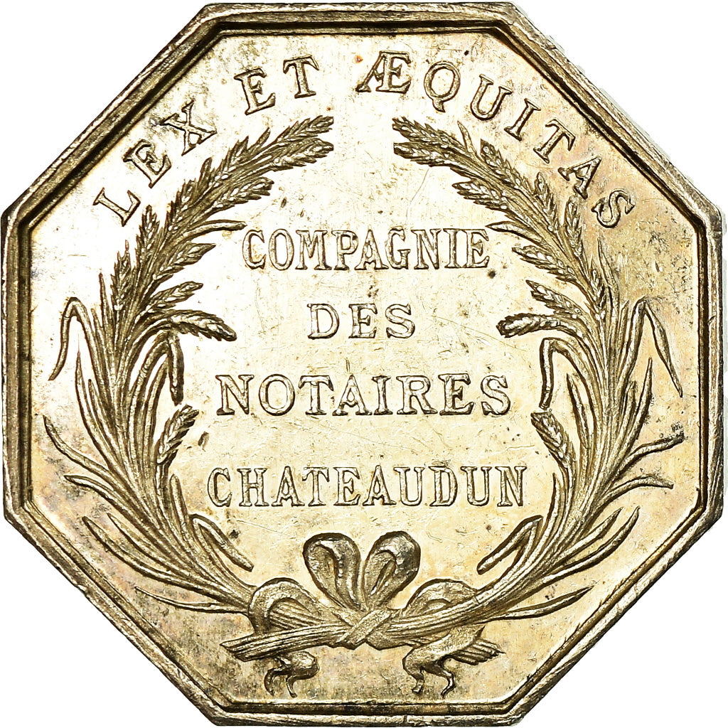 France, Token, Notaires de l'Arrondissement de Châteaudun, AU(55-58), Silver