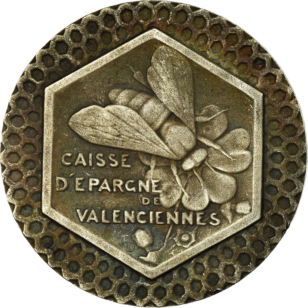 Frankreich, Token, Savings Bank, Caisse d'Epargne de Valenciennes, VZ, Silber