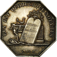 Frankrijk, Token, Notaires de l'Arrondissement d'Auxerre, 1838, Caqué, PR