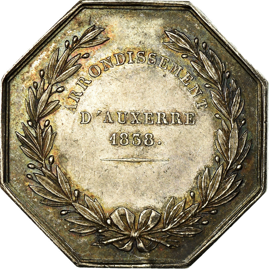 Frankrijk, Token, Notaires de l'Arrondissement d'Auxerre, 1838, Caqué, PR