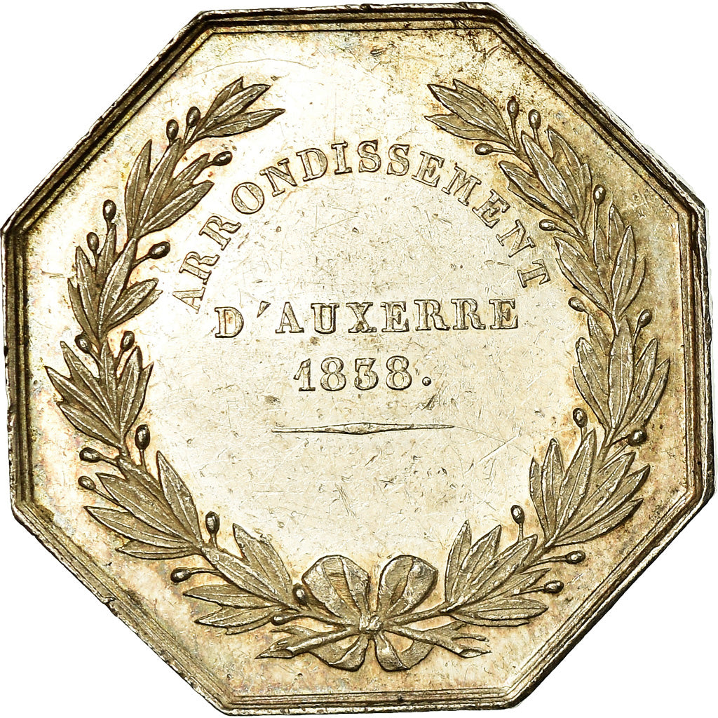 France, Token, Notaires de l'Arrondissement d'Auxerre, 1838, Caqué, AU(55-58)