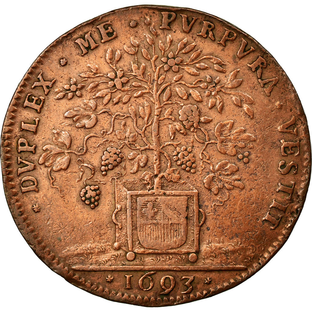 France, Token, Royal, 1693, EF(40-45), Copper, Feuardent:10073