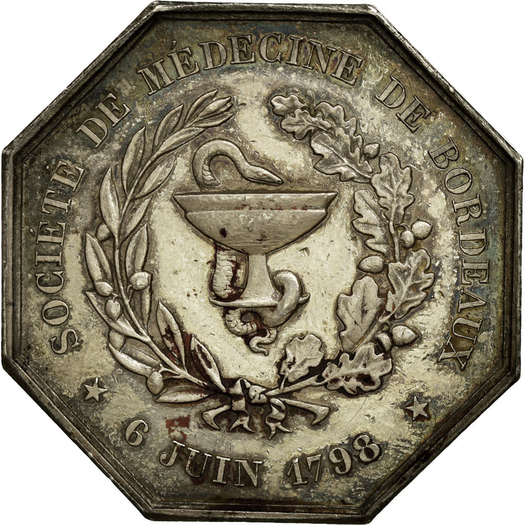 France, Token, Medicine, 1853, AU(50-53), Silver