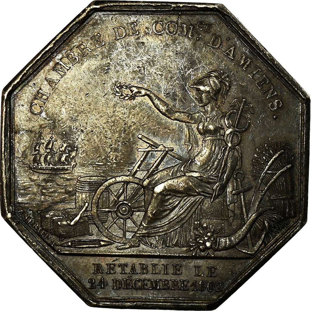 France, Jeton, Louis-Philippe Ier, Chambre de Commerce d'Amiens, Barre, SUP