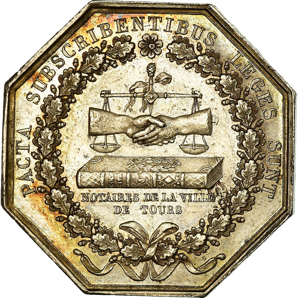 França, Token, Notaires de l'Arrondissement de Tours, Barre, AU(55-58), Prata
