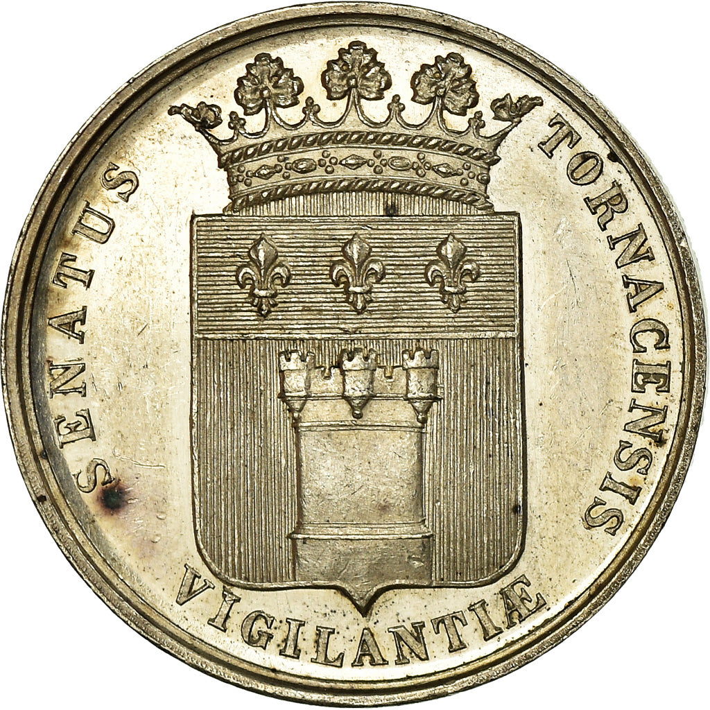 Belgium, Token, Conseil Communal de Tournai, 1852, AU(55-58), Silver