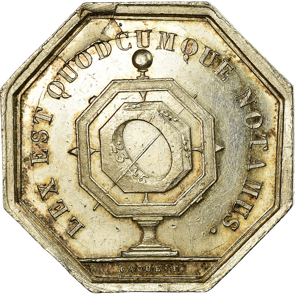France, Token, Notaires de l'Arrondissement de Cosne, Nièvre, 1835, Caqué