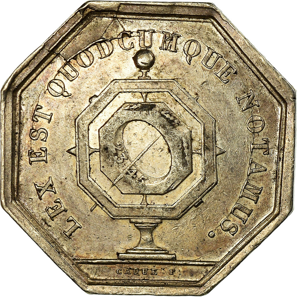 France, Token, Notaires de l'Arrondissement de Cosne, Nièvre, 1835, Caqué