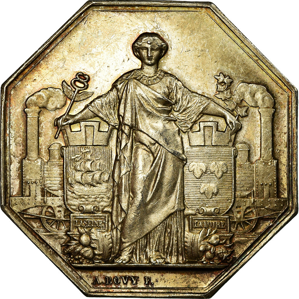 France, Token, Orléanais, Chemin de Fer de Paris à Orléans, 1838, Bovy