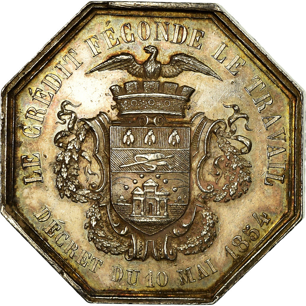 France, Token, Banques Provinciales, Comptoir d'Escompte de Lille, 1854