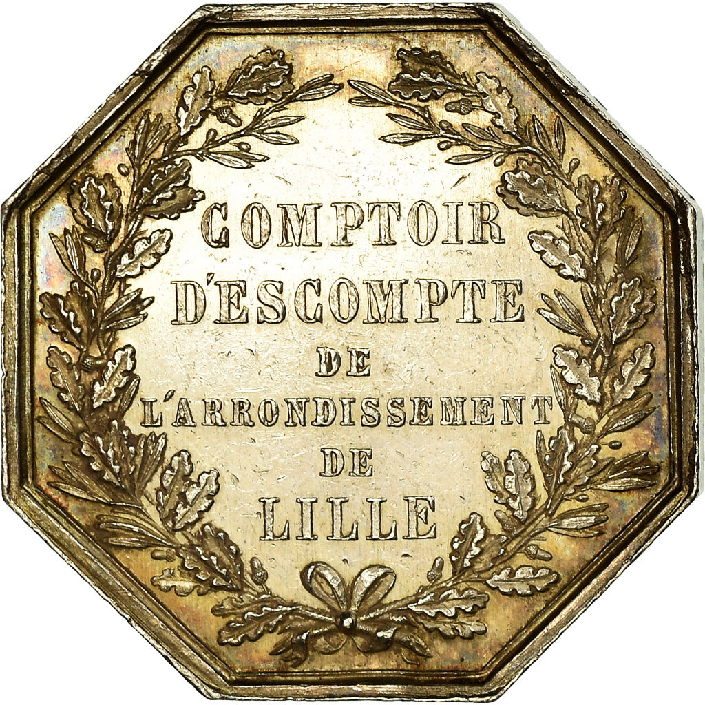 France, Token, Banques Provinciales, Comptoir d'Escompte de Lille, 1854
