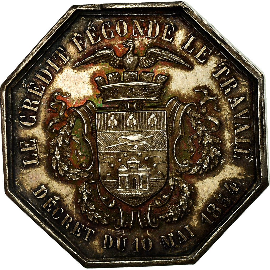 France, Token, Banques Provinciales, Comptoir d'Escompte de Lille, 1854