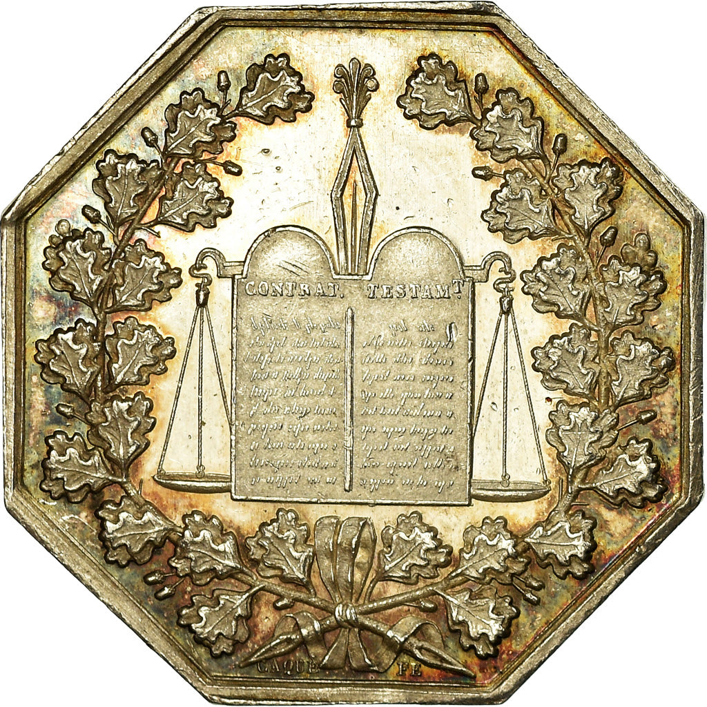 France, Token, Notaires de l'Arrondissement de Senlis, Oise, Caqué, AU(55-58)