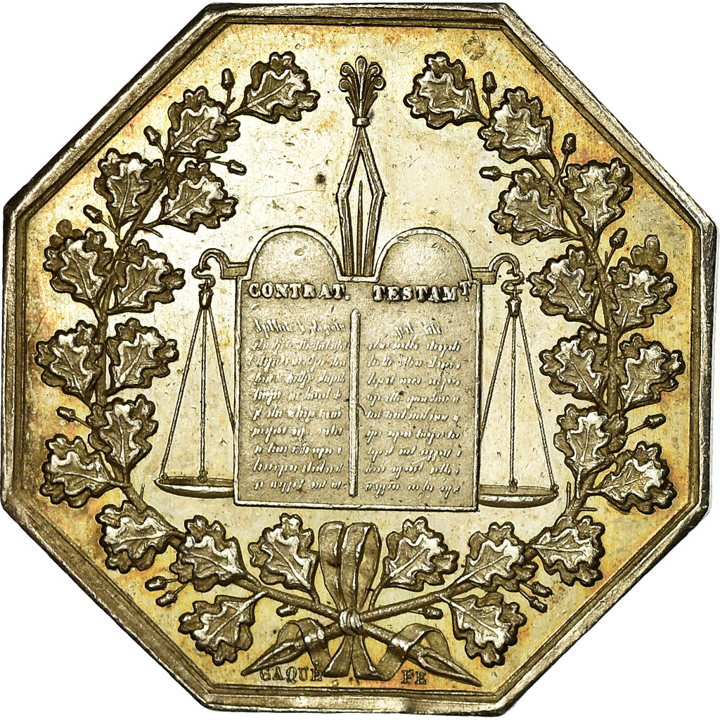 França, Token, Notaires de l'Arrondissement de Senlis, Oise, Caqué, AU(55-58)