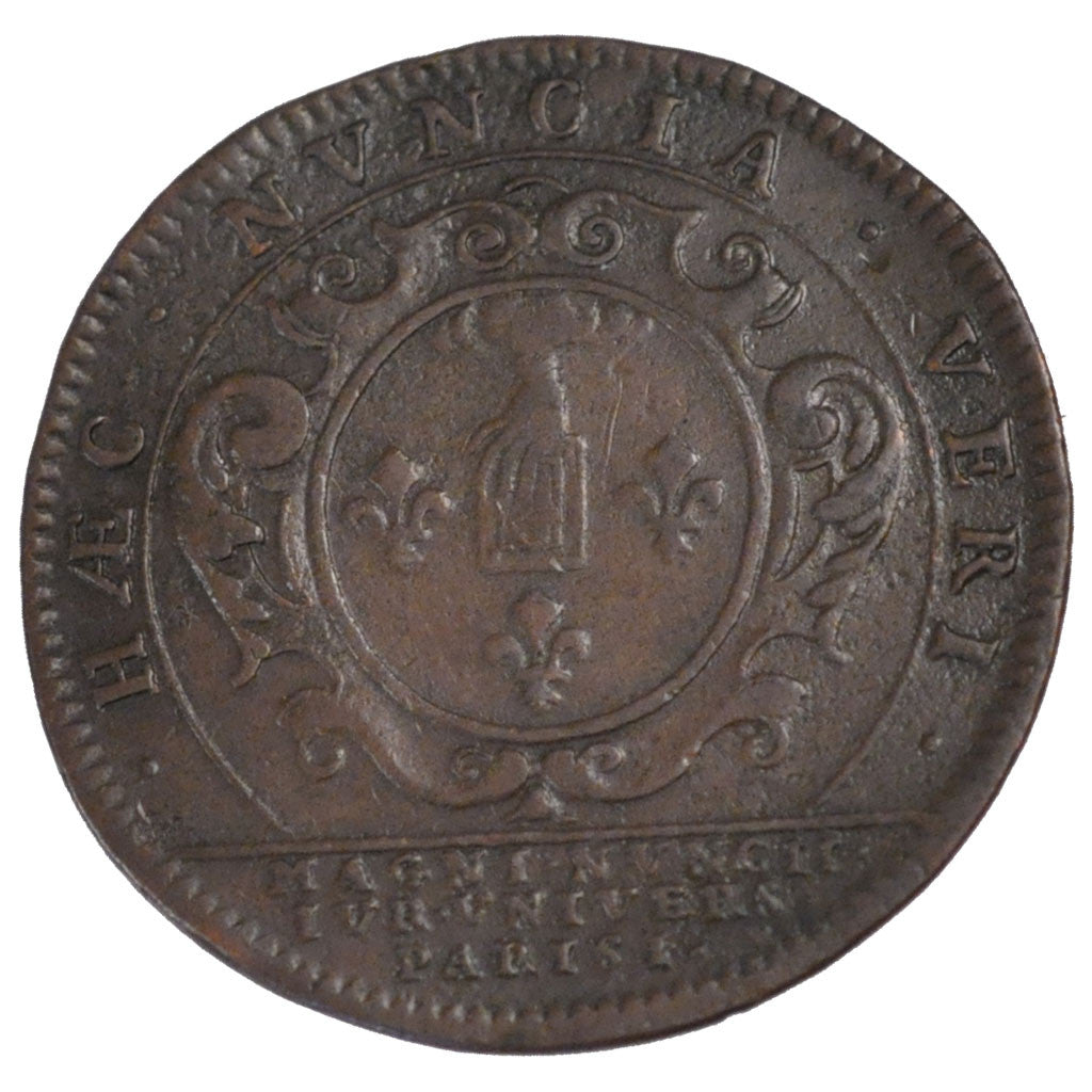 France, Royal, Token, 1699, EF(40-45), Copper, Feuardent #4441, 5.09