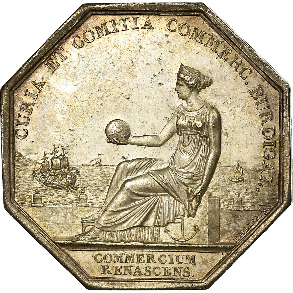 Francia, Token, Chambre de Commerce de Bordeaux, Tiolier, SPL-, Argento