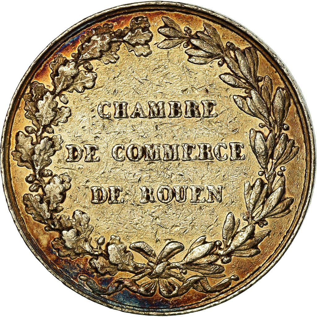 Frankrijk, Token, Charles X, Chambre de Commerce de Rouen, Gayrard, FR+, Zilver