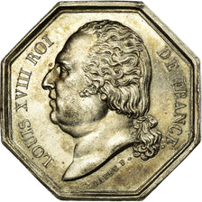 France, Token, Louis XVIII, Les Assurances Générale, Paris, 1818, Caqué
