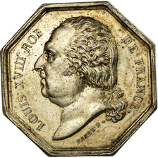 France, Token, Louis XVIII, Les Assurances Générale, Paris, 1818, Caqué