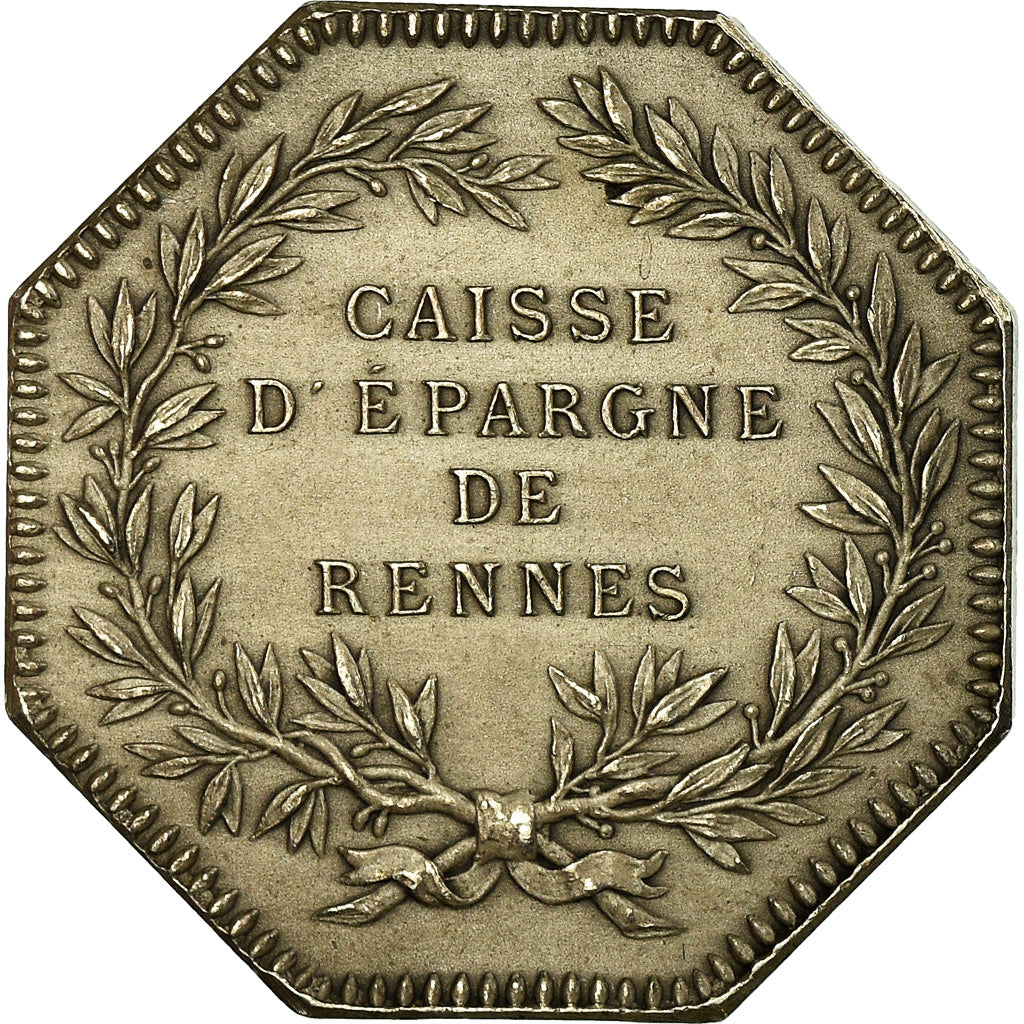 France, Token, Savings Bank, Caisse d'épargne de Rennes, MS(60-62), Silver