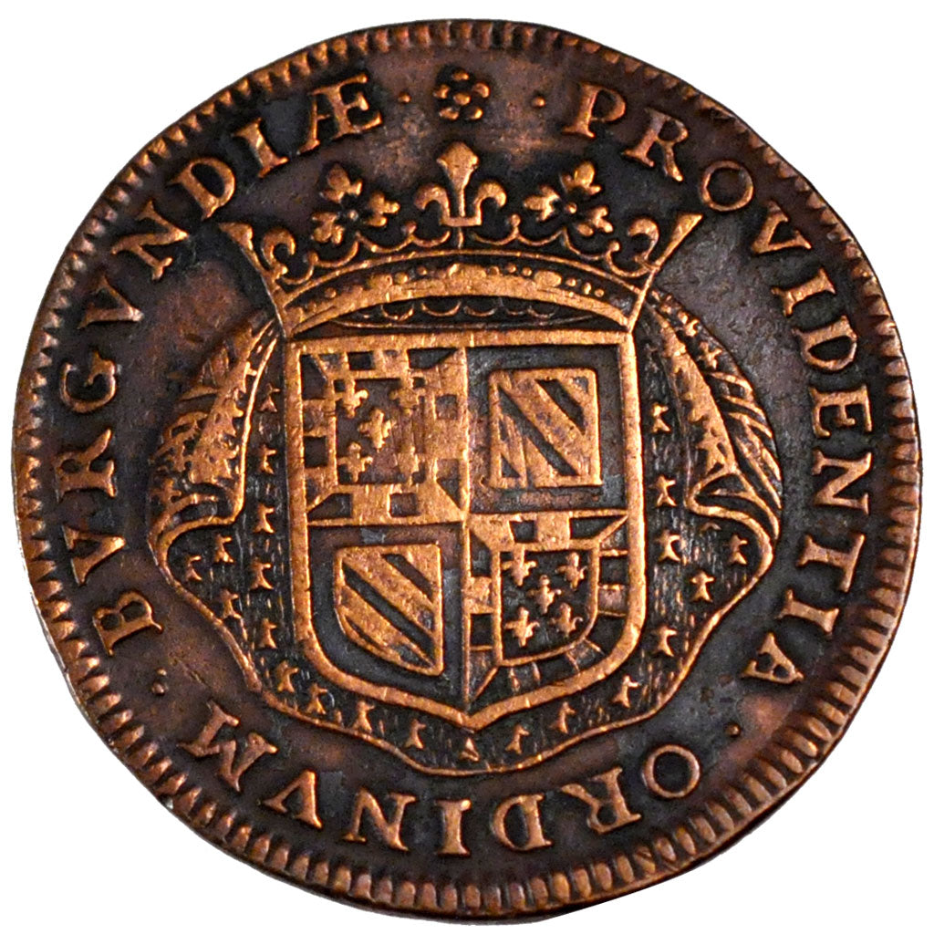 France, Royal, Token, 1676, VF(30-35), Copper, Feuardent #9811, 7.42