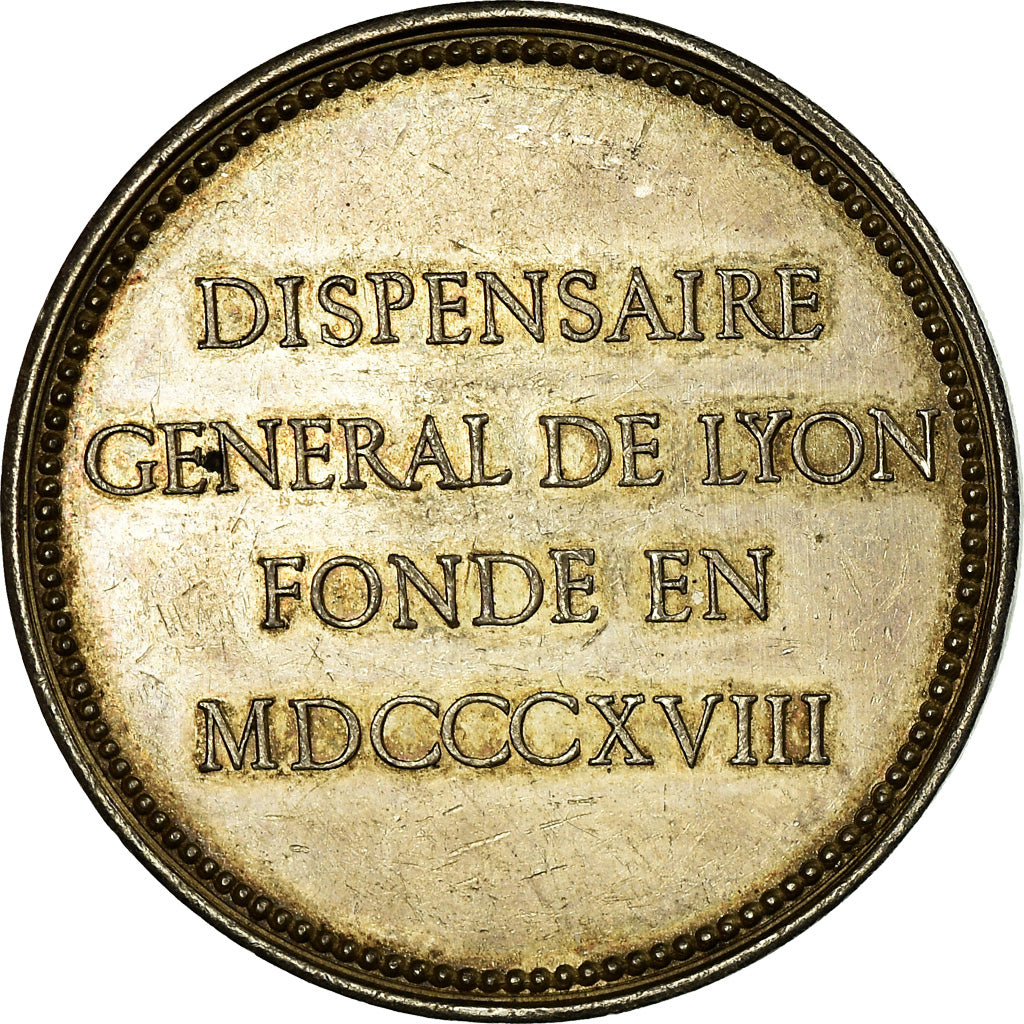 France, Token, Medicine, Dispensaire général de Lyon, Penin, AU(55-58), Silver