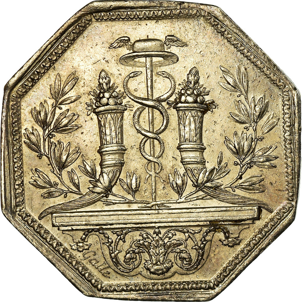 France, Token, Banques, Caisse d'Escompte, Galle, AU(50-53), Silver
