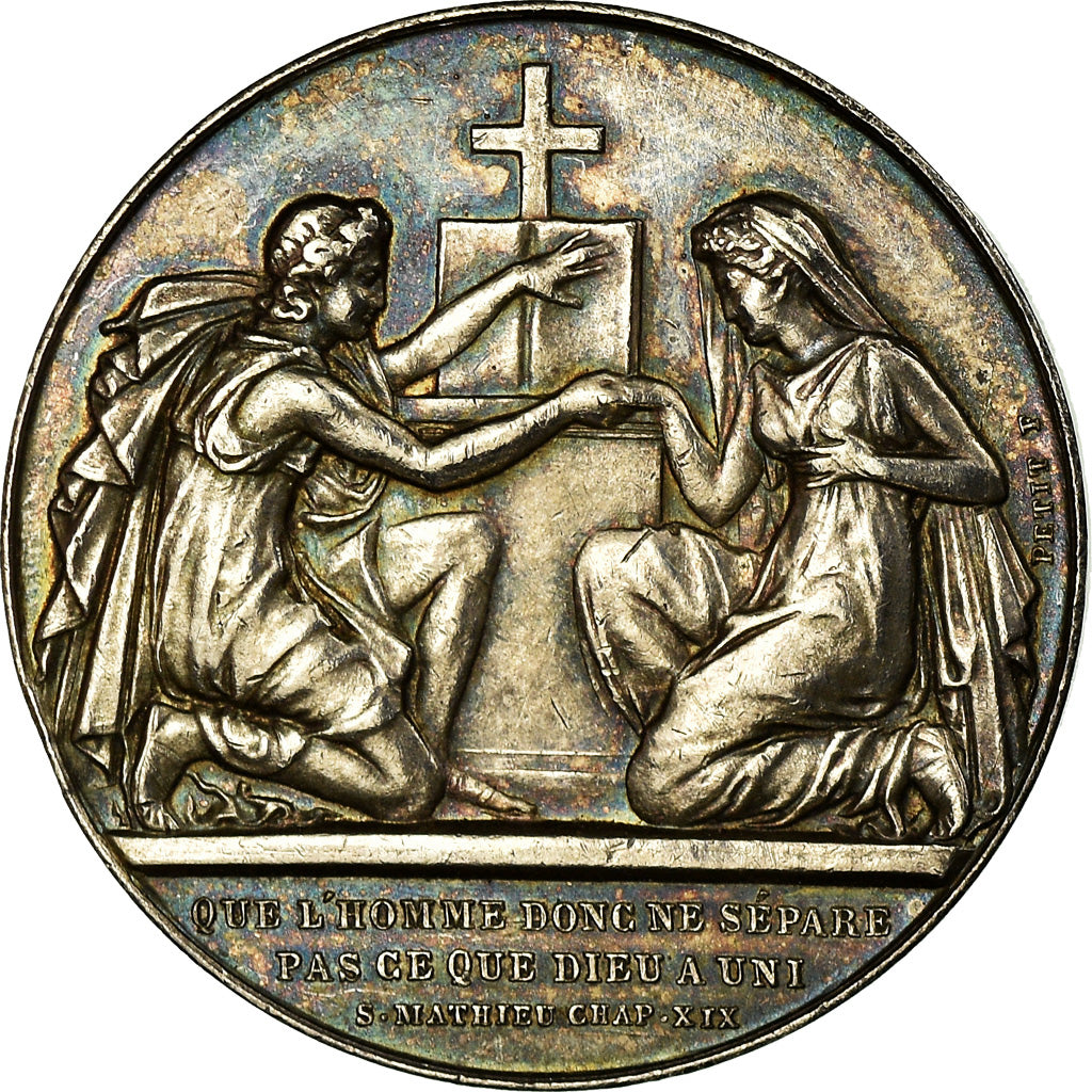 France, Medal, Mariage, Religion, Petit, AU(55-58), Silver