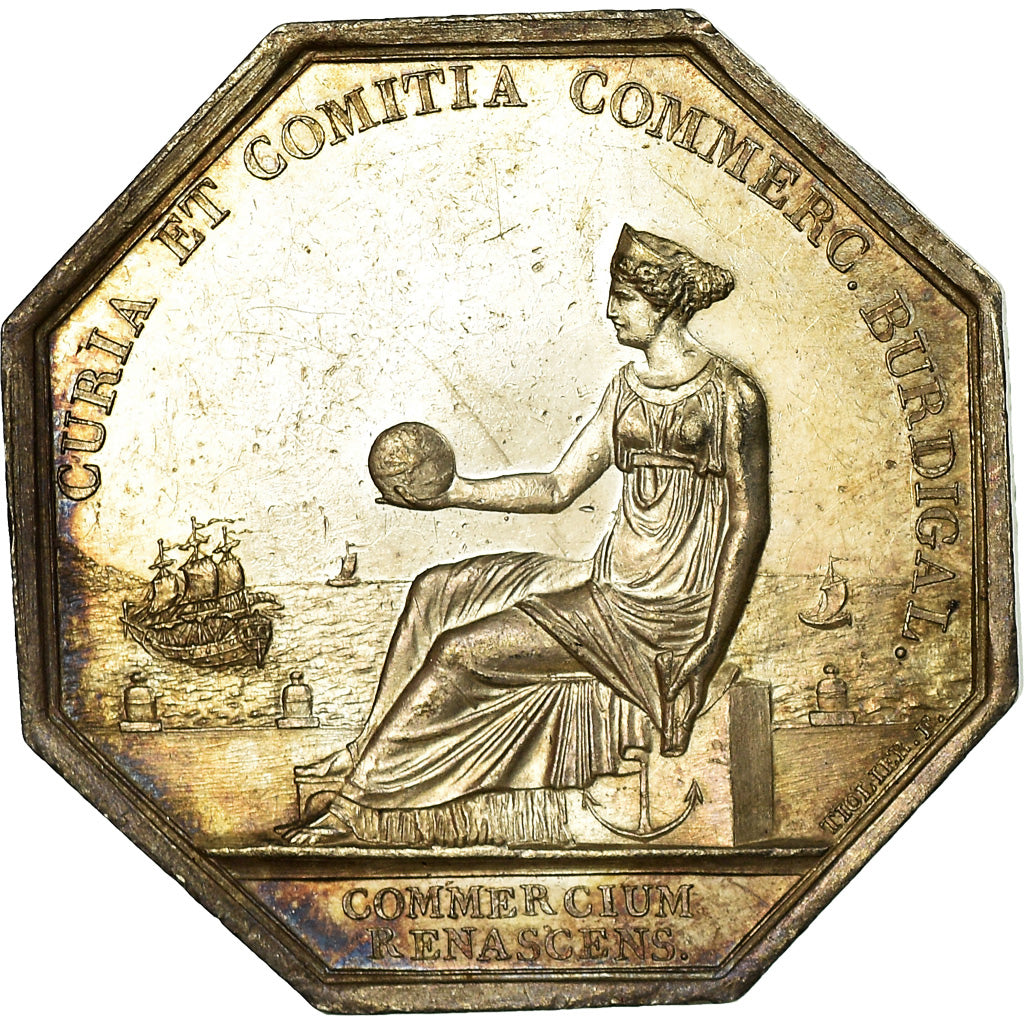 France, Token, Chambre de Commerce de Bordeaux, Tiolier, MS(60-62), Silver