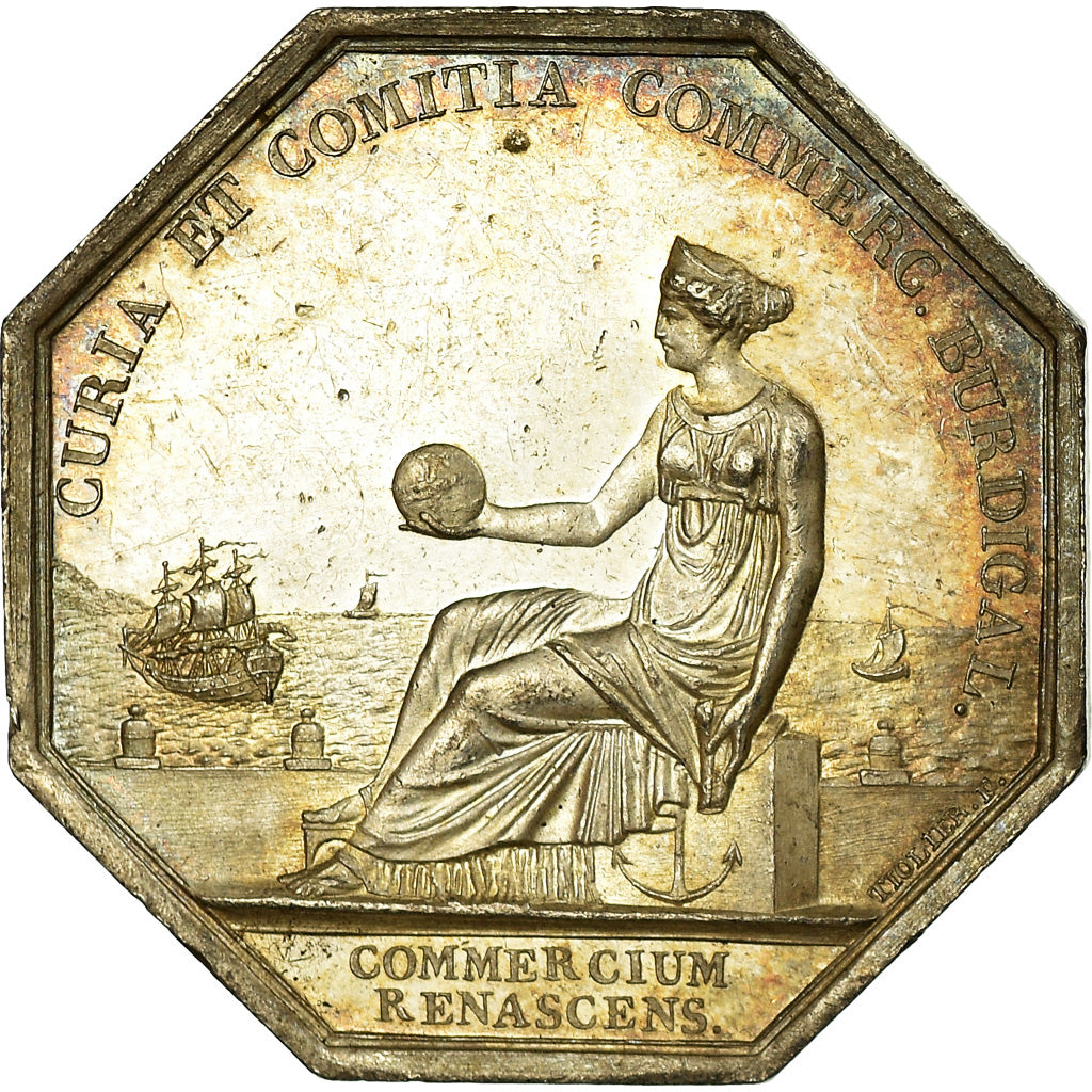 Francia, Token, Chambre de Commerce de Bordeaux, Tiolier, SPL-, Argento