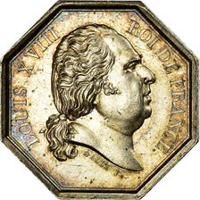France, Jeton, Louis XVIII, Préfecture de Police, Galle, SUP, Argent