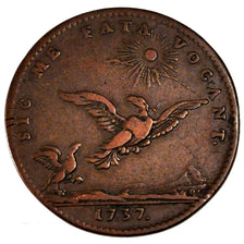 France, Royal, Token, 1737, EF(40-45), Copper, Feuardent #9844, 9.17