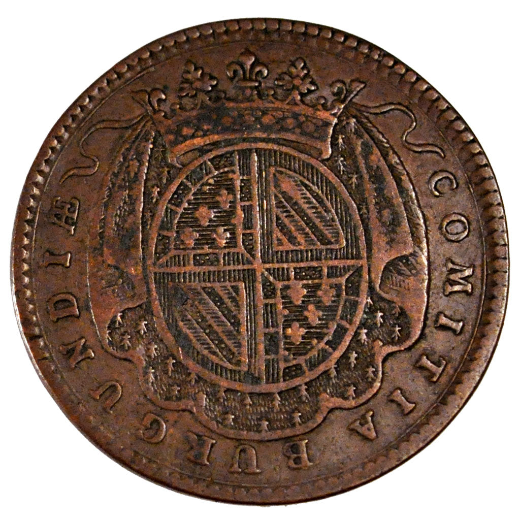 France, Royal, Token, 1737, EF(40-45), Copper, Feuardent #9844, 9.17