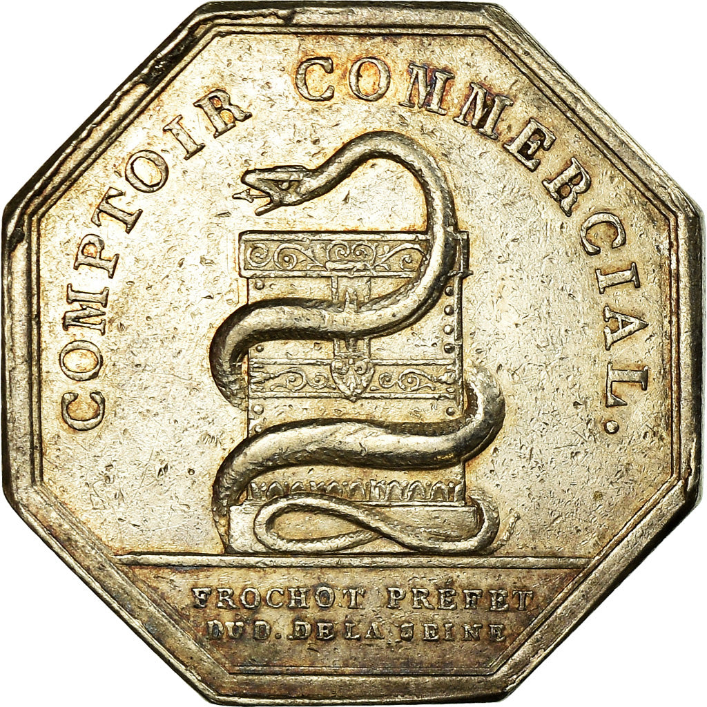 France, Token, Banques, Comptoir Commercial, 1802, AU(55-58), Silver