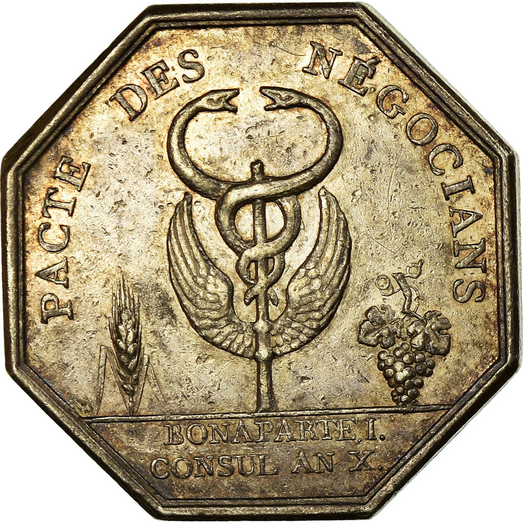 France, Token, Banques, Comptoir Commercial, 1802, AU(55-58), Silver